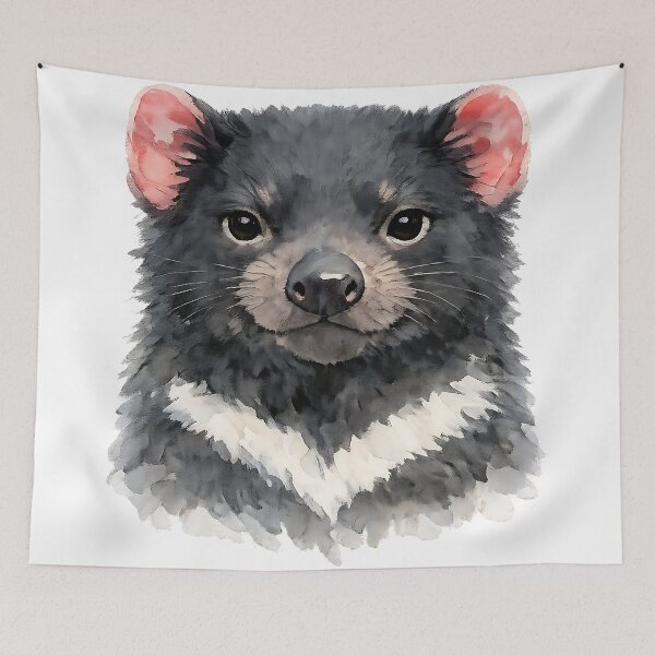 Item preview, Tasmanian Devil Portrait — Watercolour designed and sold by Jaruart.