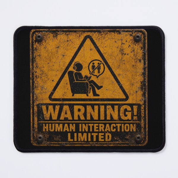 Item preview, SIGNS - Warning human interaction limited designed and sold by MetusArt.
