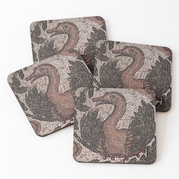 Item preview, Bird with open wings in Roman mosaic designed and sold by TerryKerrImages.