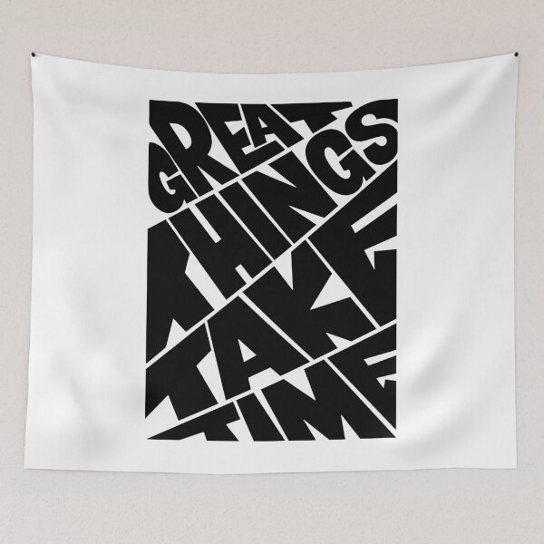 Item preview, Great Things Take Time - Bold Warp Typography Design designed and sold by Stotee.