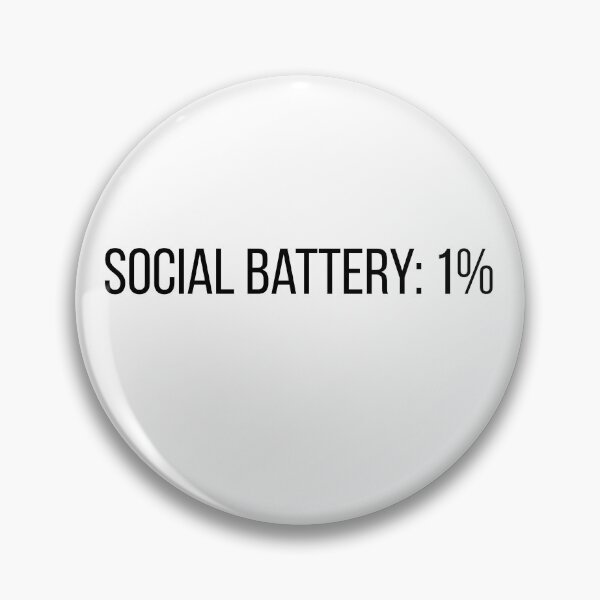 Item preview, Social Battery: 1% | Funny Introvert Shirt | Minimalist Typography Tee designed and sold by OveloStudios.