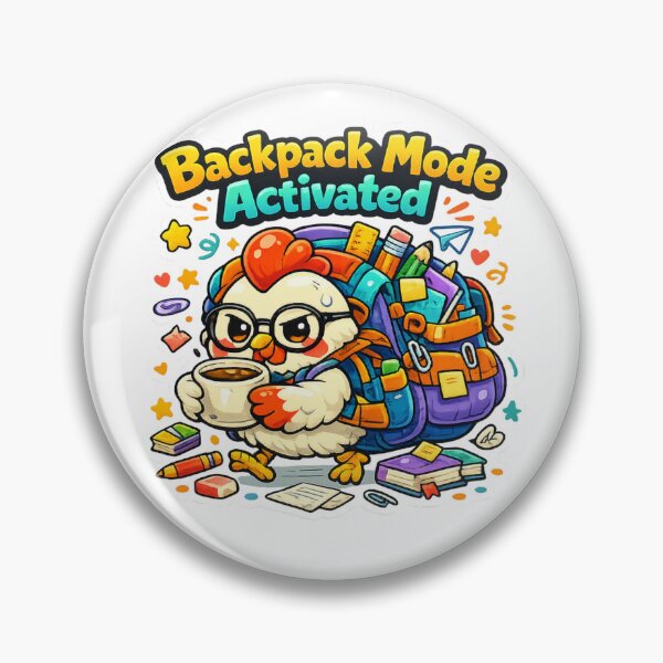 Item preview, Backpack Chicken School Vibes designed and sold by Chill Chicken Studio.