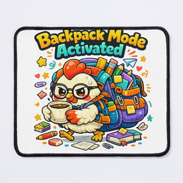 Item preview, Backpack Chicken School Vibes designed and sold by Chill Chicken Studio.