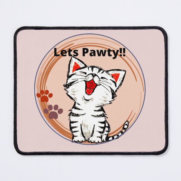Item preview, Let's Pawty Funny Cat Pun Party Kitten Cute Cat Lover Gift designed and sold by SHREE ART STUDIO.