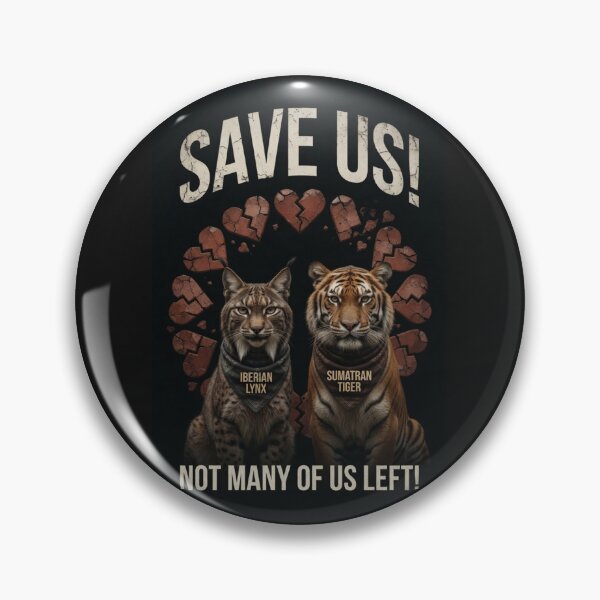Item preview, Save Us Iberian Lynx and Sumatran Tiger designed and sold by Pioneer Spirit Market.
