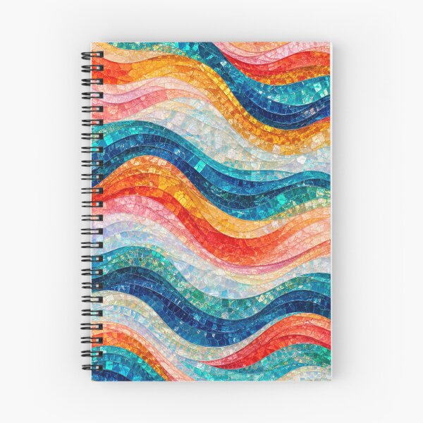Item preview, Colorful Mosaic Wave Pattern Coastal Boho Design designed and sold by DjFreeq.