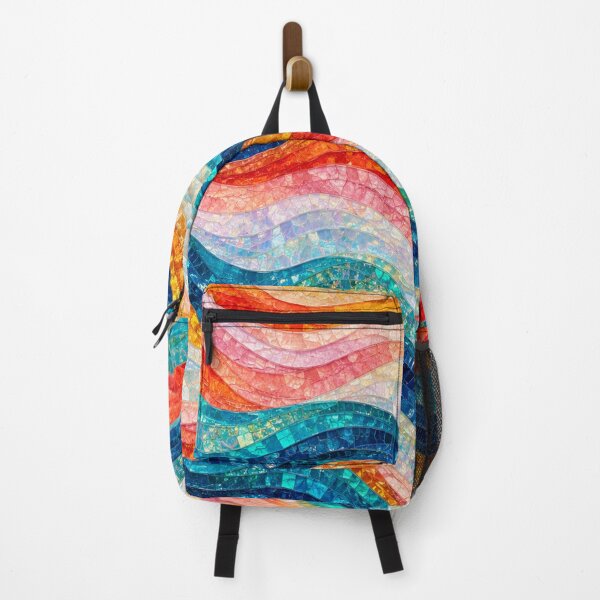 Item preview, Colorful Mosaic Wave Pattern Coastal Boho Design designed and sold by DjFreeq.