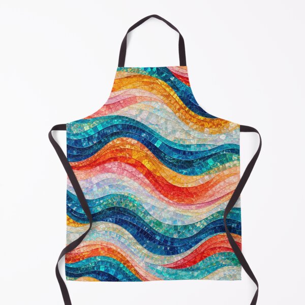 Item preview, Colorful Mosaic Wave Pattern Coastal Boho Design designed and sold by DjFreeq.