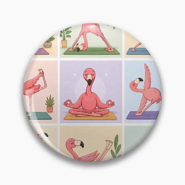 Item preview, Yoga Flamingos designed and sold by malkstudios.