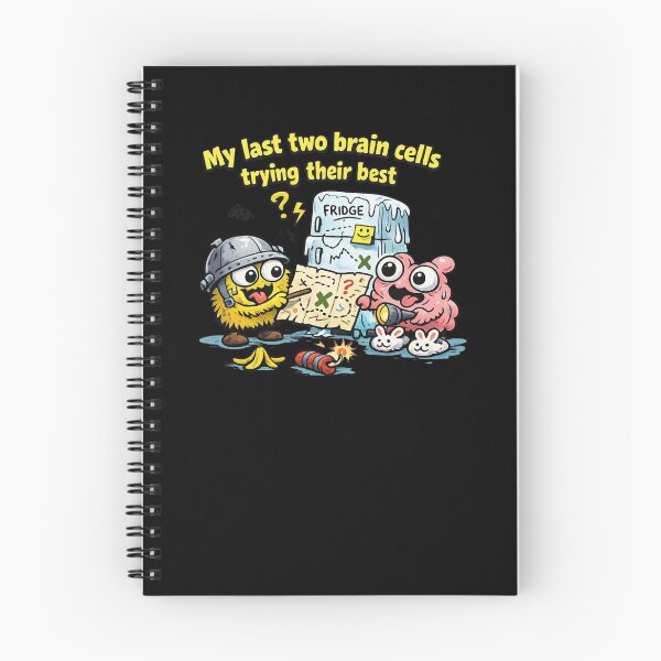 Item preview, My Last Two Brain Cells – Trying Their Best | Funny Cartoon Chaos Sticker designed and sold by Timeless Junction.