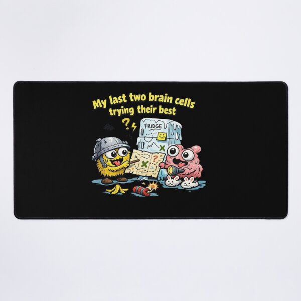 Item preview, My Last Two Brain Cells – Trying Their Best | Funny Cartoon Chaos Sticker designed and sold by Timeless Junction.