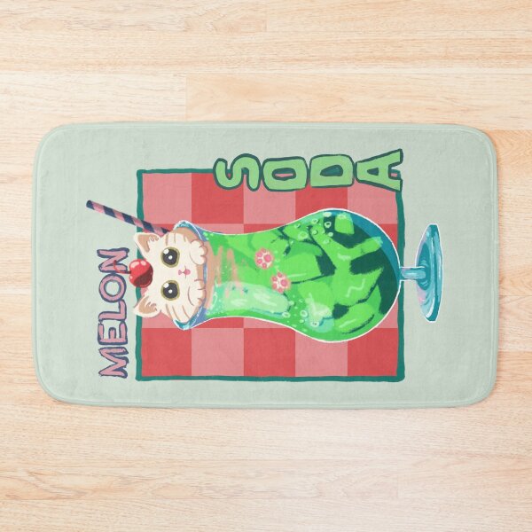 Item preview, Cat loves Melon Soda designed and sold by ellieoxenfree.