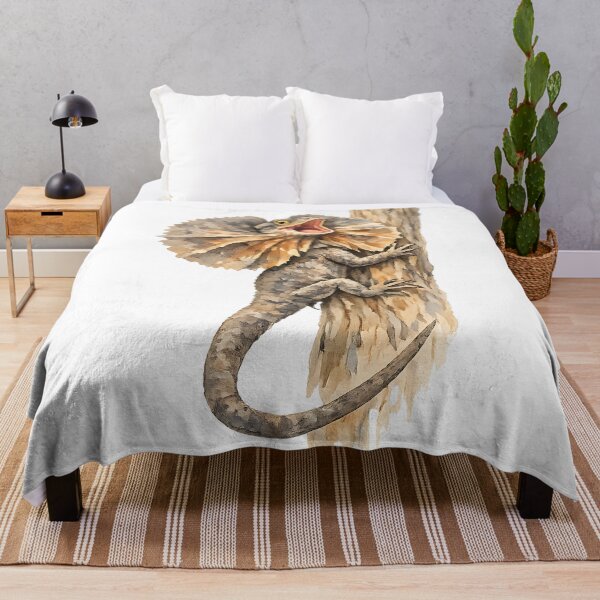 Item preview, Frill-Necked Lizard Displaying — Watercolour designed and sold by Jaruart.