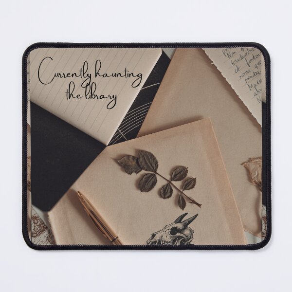 Item preview, Currently Haunting the Library Dark Academia Quote designed and sold by WildWoodlandWitch.