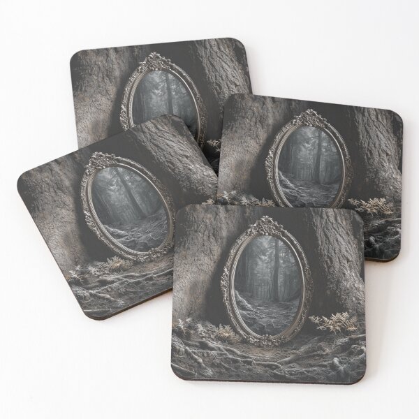 Item preview, mirror in the woods opening a door designed and sold by Marie Colençon.