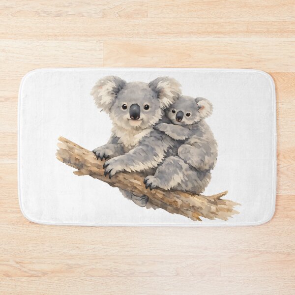 Item preview, Koala Carrying a Joey — Watercolour Illustration designed and sold by Jaruart.