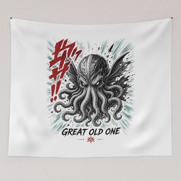 Item preview, Great Old One Cthulhu Anime Manga Sound Effect Graphic designed and sold by Fenay Designs.