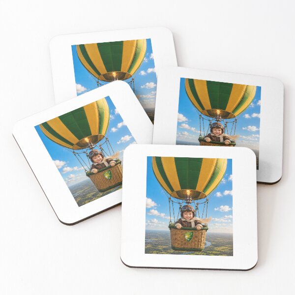 Item preview, Little Aviator in Hot Air Balloon Whimsical Adventure Art designed and sold by PrintableArt123.