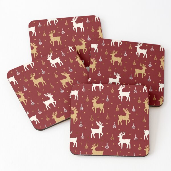 Item preview, Christmas Reindeer Seamless Pattern | Holiday Design | Elegant Gold & White Deer designed and sold by romyca creation_22.
