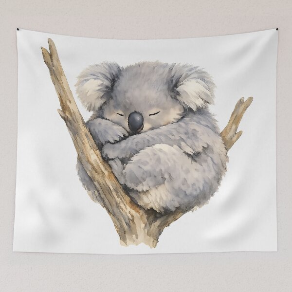 Item preview, Sleeping Koala — Watercolour Painting designed and sold by Jaruart.