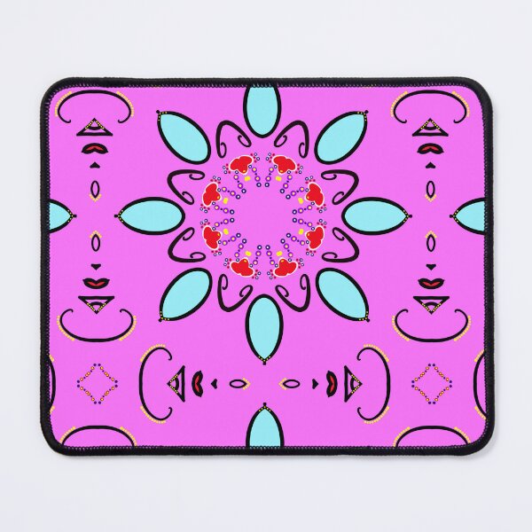 Item preview, Vibrant Pink and Blue Geometric Mandala Design designed and sold by Tinsleybluebell.