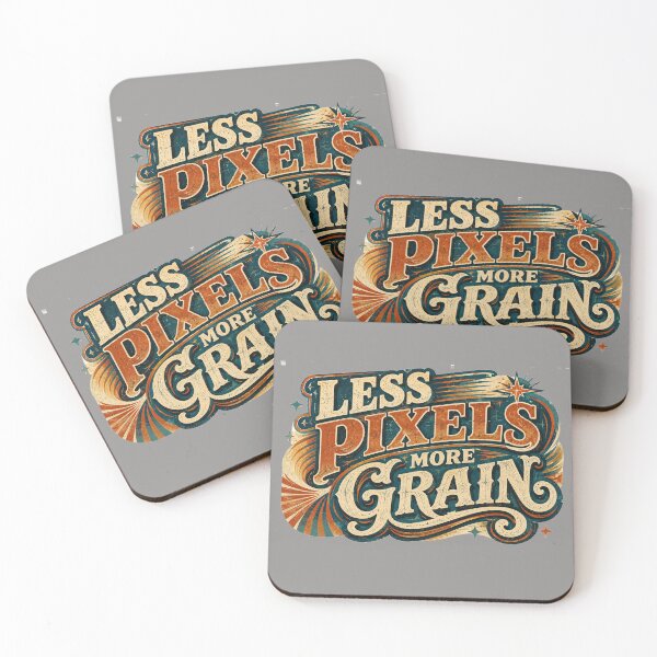 Item preview, Less Pixels More Grain Analog Photography Design designed and sold by Golden Era Studio.