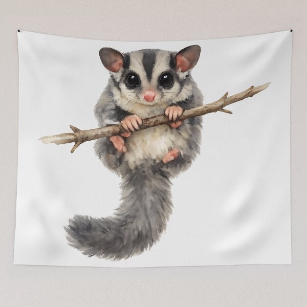 Item preview, Sugar Glider — Watercolour Illustration designed and sold by Jaruart.
