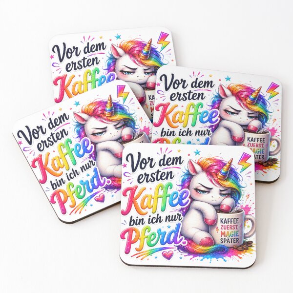 Item preview, Before My First Coffee I’m Just a Horse Unicorn designed and sold by Tinosshop.
