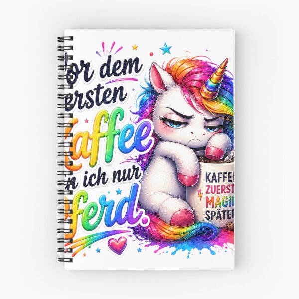 Item preview, Before My First Coffee I’m Just a Horse Unicorn designed and sold by Tinosshop.