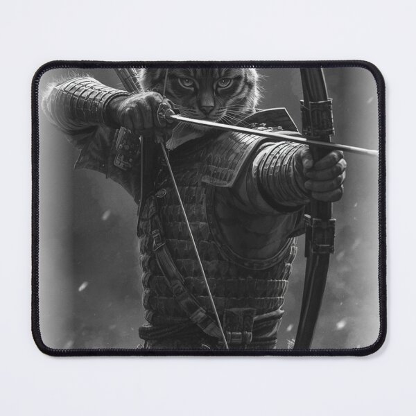 Item preview, Yumi Archer Cat Ronin — Japanese Dark Warrior Art designed and sold by Tokyo Neo Noir Collective .