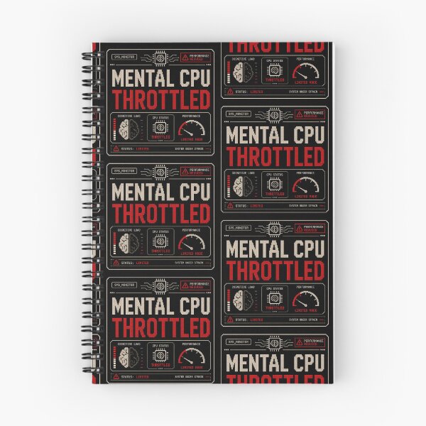 Item preview, Mental CPU Throttled – Retro Computer Burnout Humor Design designed and sold by Mad Factory Designs.