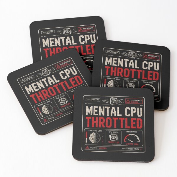 Item preview, Mental CPU Throttled – Retro Computer Burnout Humor Design designed and sold by Mad Factory Designs.