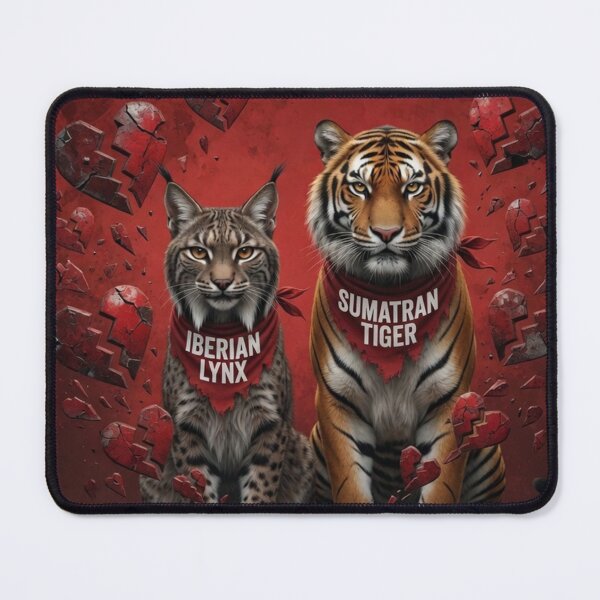 Item preview, Save Us Iberian Lynx and Sumatran Tiger designed and sold by Pioneer Spirit Market.