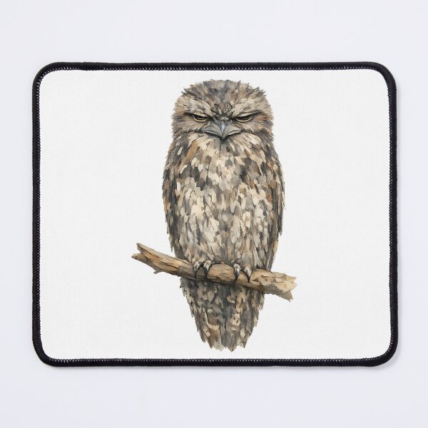Item preview, Tawny Frogmouth on a Branch — Watercolour designed and sold by Jaruart.