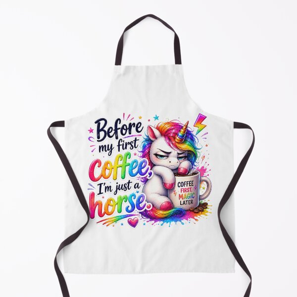 Item preview, Before My First Coffee I’m Just a Horse Unicorn designed and sold by Tinosshop.