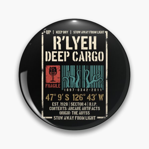 Item preview, Rlyeh Deep Cargo Shipping Label Cthulhu Mythos Arcane Artifacts designed and sold by Fenay Designs.