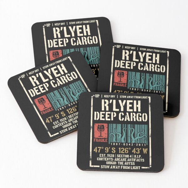 Item preview, Rlyeh Deep Cargo Shipping Label Cthulhu Mythos Arcane Artifacts designed and sold by Fenay Designs.