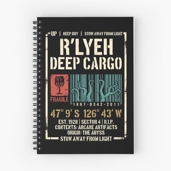 Item preview, Rlyeh Deep Cargo Shipping Label Cthulhu Mythos Arcane Artifacts designed and sold by Fenay Designs.