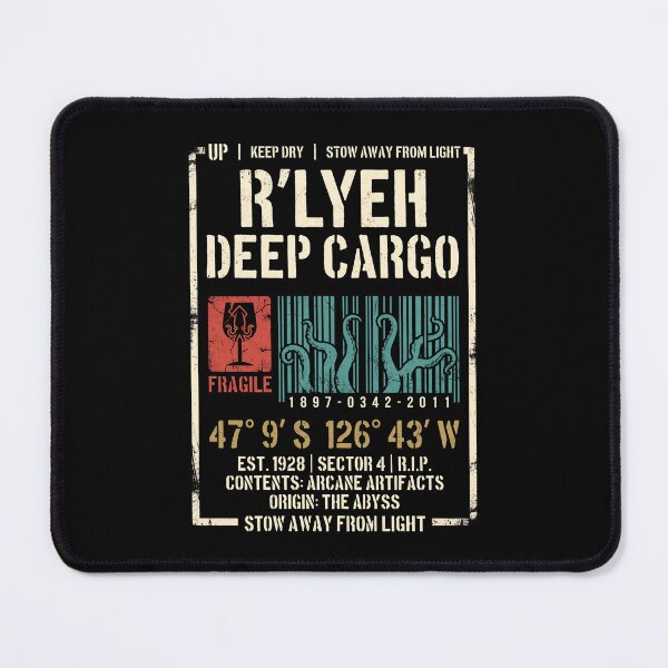 Item preview, Rlyeh Deep Cargo Shipping Label Cthulhu Mythos Arcane Artifacts designed and sold by Fenay Designs.