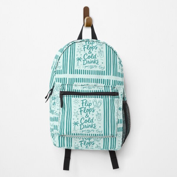 Item preview, Flip Flops & Cold Drinks Summer Beach Design designed and sold by PrintandJoy.