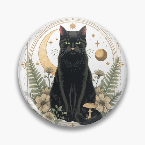 Item preview, Mystical Black Cat Celestial Vintage T-Shirt | Botanical Witchcore Graphic Tee | Moon & Stars Gothic Nature Shirt | Cottagecore Cat Gift designed and sold by Cavalier-org.