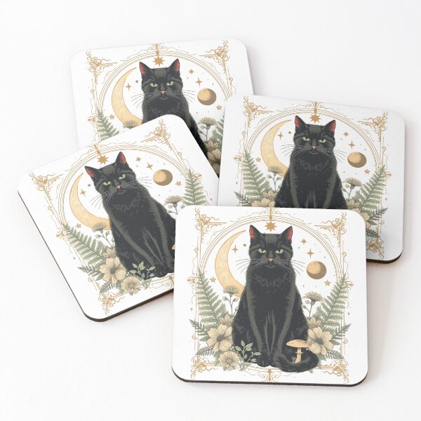 Item preview, Mystical Black Cat Celestial Vintage T-Shirt | Botanical Witchcore Graphic Tee | Moon & Stars Gothic Nature Shirt | Cottagecore Cat Gift designed and sold by Cavalier-org.