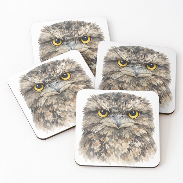 Item preview, Tawny Frogmouth Portrait — Watercolour Illustration designed and sold by Jaruart.