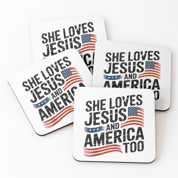 Item preview, She Loves Jesus And America Too Southern Patriotic American Flag Country Art designed and sold by EvandSolis.
