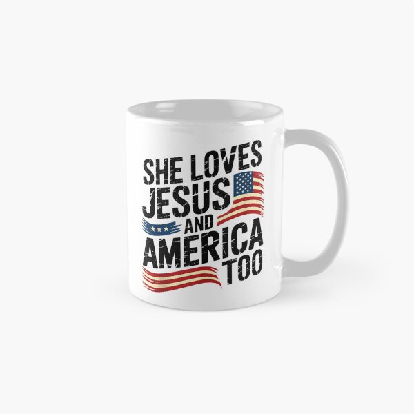 Item preview, She Loves Jesus And America Too Southern Patriotic American Flag Country Art designed and sold by EvandSolis.