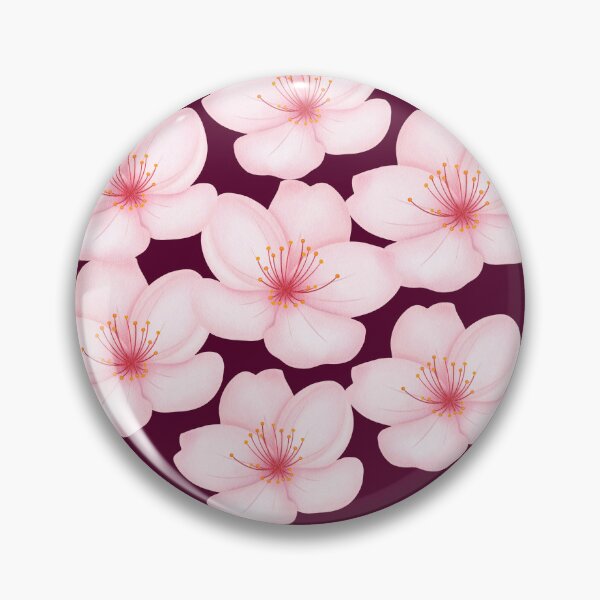Item preview, Japanese Cherry Blossom on Deep Plum Gradient Pattern designed and sold by Jyoti-Quotes.