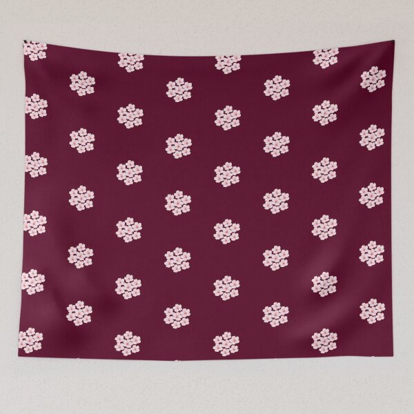 Item preview, Japanese Cherry Blossom on Deep Plum Gradient Pattern designed and sold by Jyoti-Quotes.