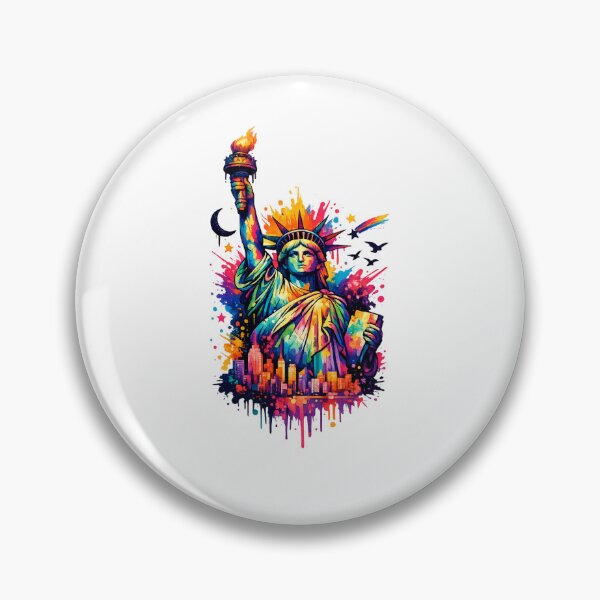 Item preview, Colorful Statue of Liberty Skyline designed and sold by AchraffPrint.