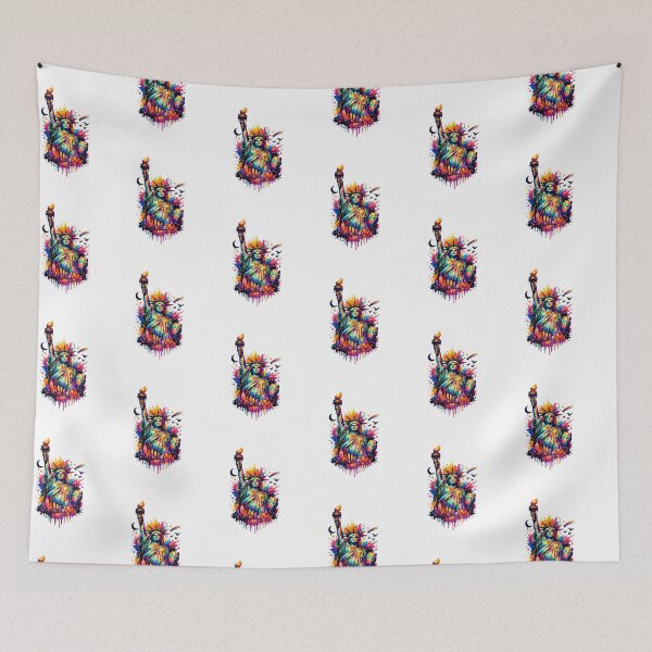 Item preview, Colorful Statue of Liberty Skyline designed and sold by AchraffPrint.
