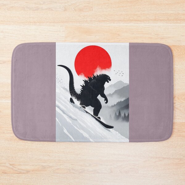 Item preview, Dino Snowboarding | Japandi Minimalist Wall Art designed and sold by Syrupulse.